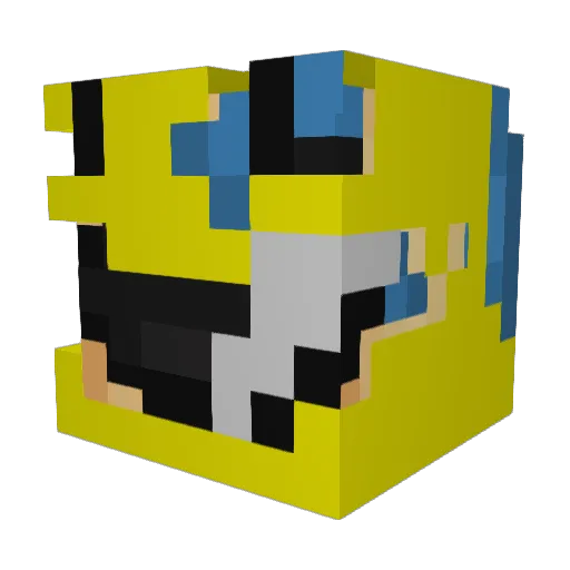 Cr4zYHaNd Minecraft avatar head, 3D render
