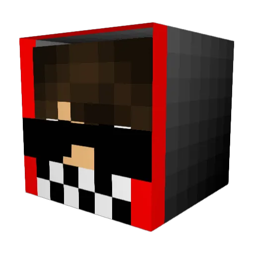 Cr4zy_Gamer Minecraft avatar head, 3D render