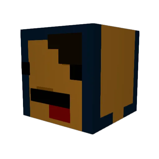 Cr7Boyy Minecraft avatar head, 3D render