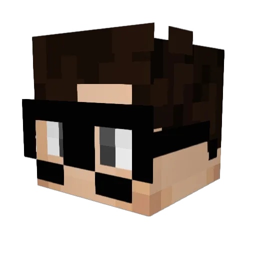 Cr7Thalles Minecraft avatar head, 3D render