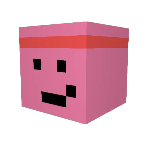 Cr8fty Minecraft avatar head, 3D render