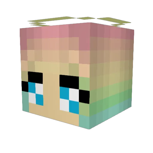 Cr8ive Minecraft avatar head, 3D render
