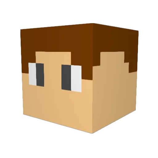 Cr8ive_guy Minecraft avatar head, 3D render