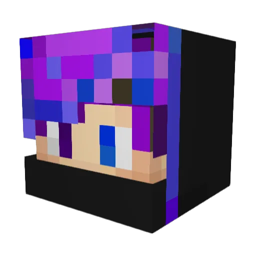 Cr8zzy Minecraft avatar head, 3D render