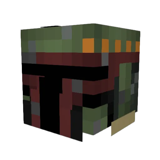 CrAckLizzArd Minecraft avatar head, 3D render