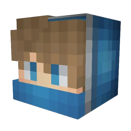 CrAzYkIiL Minecraft avatar head, 3D render