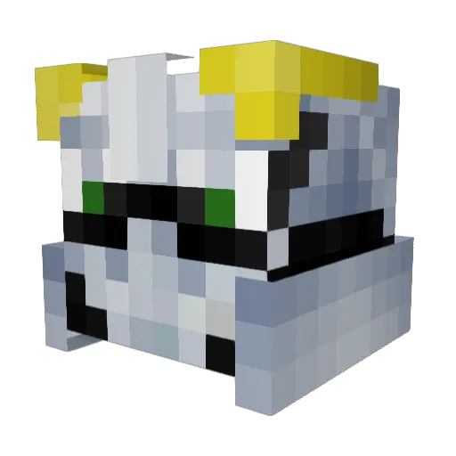 CrBrN_ Minecraft avatar head, 3D render