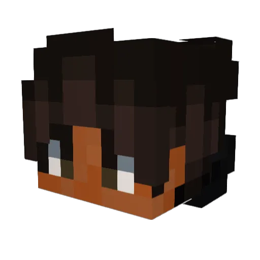 CrFort7 Minecraft avatar head, 3D render