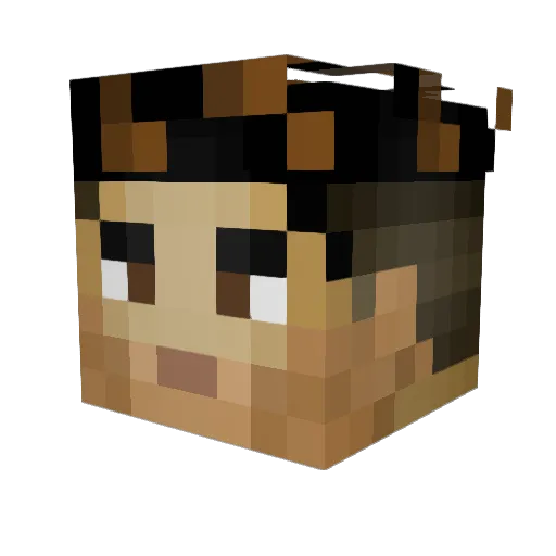 CrHB_77 Minecraft avatar head, 3D render