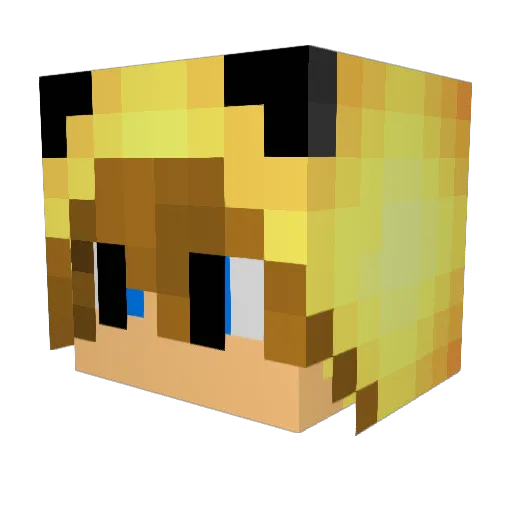 CrM256 Minecraft avatar head, 3D render
