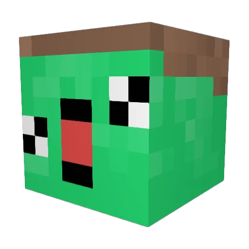 Cra7ycat Minecraft avatar head, 3D render