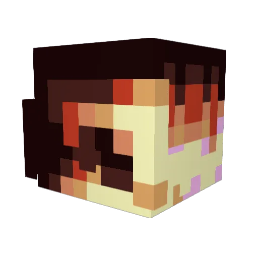CraZyKing1998 Minecraft avatar head, 3D render