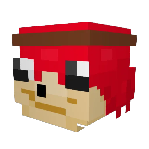 CraZy_G0ku Minecraft avatar head, 3D render