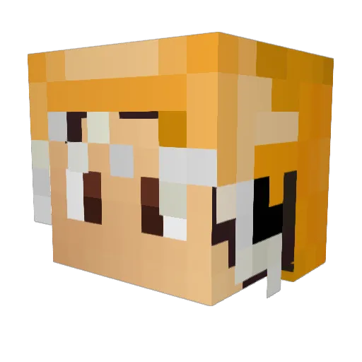 CraZzy_ Minecraft avatar head, 3D render