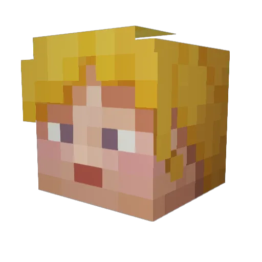 Craaank17 Minecraft avatar head, 3D render