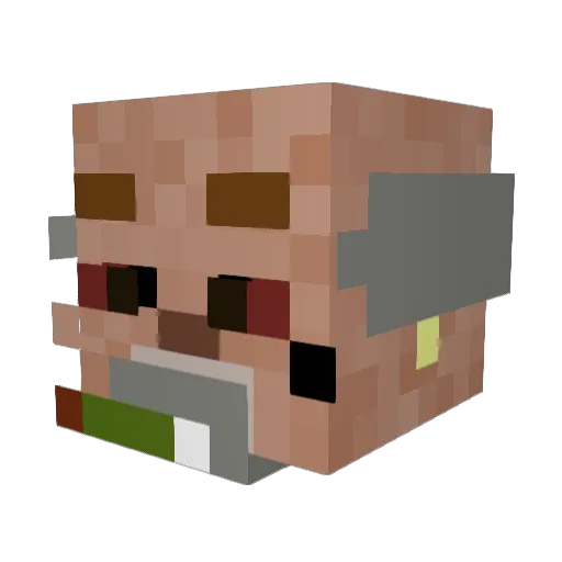 CraazyEight Minecraft avatar head, 3D render