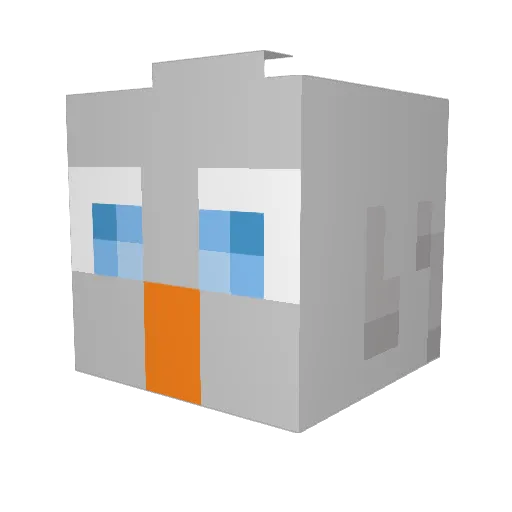 CraazyPelican Minecraft avatar head, 3D render