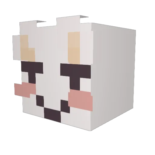 CrabFagoon Minecraft avatar head, 3D render