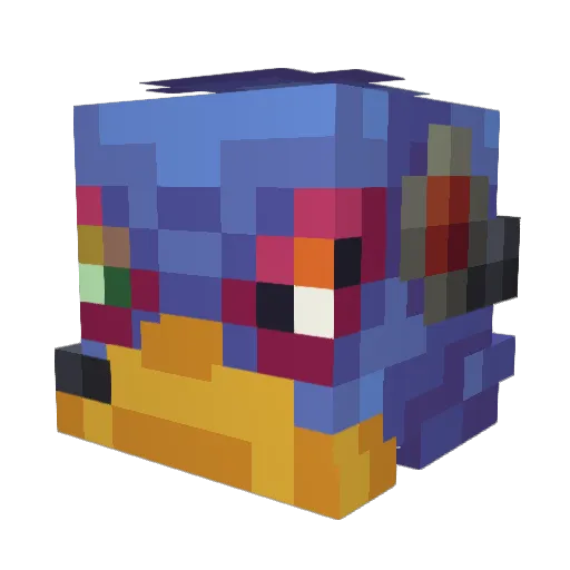 Crabbl3 Minecraft avatar head, 3D render
