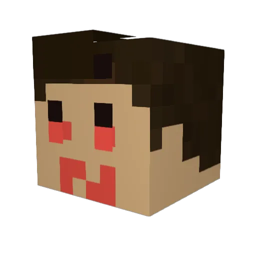 Craboi Minecraft avatar head, 3D render