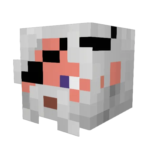 Crabturtleking Minecraft avatar head, 3D render
