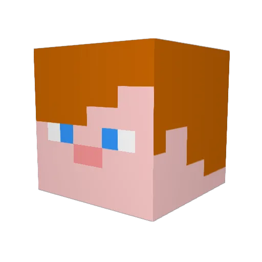 Crabulon Minecraft avatar head, 3D render