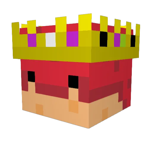 CrabzTTV Minecraft avatar head, 3D render