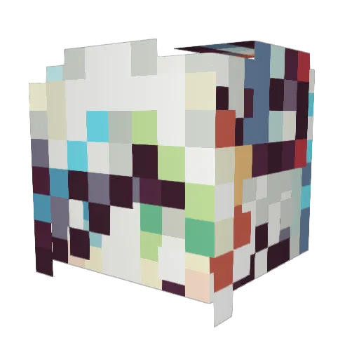 CrackChips Minecraft avatar head, 3D render