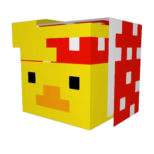 CrackEnte Minecraft avatar head, 3D render