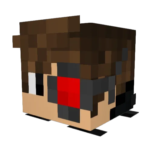 CrackGankOP Minecraft avatar head, 3D render