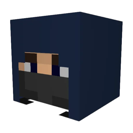 CrackH3AD Minecraft avatar head, 3D render