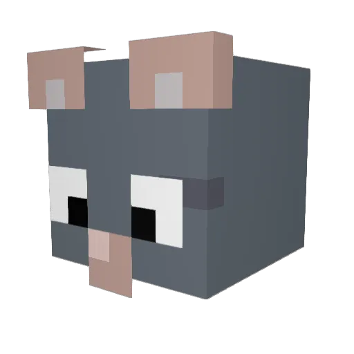 CrackHarpy Minecraft avatar head, 3D render