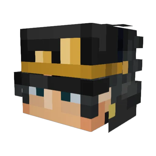 CrackOverLord Minecraft avatar head, 3D render