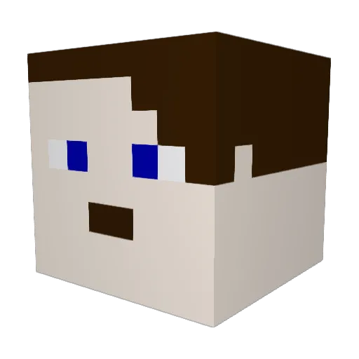 CrackThatTwat Minecraft avatar head, 3D render