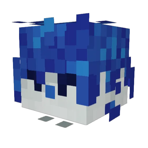 CrackedHat Minecraft avatar head, 3D render