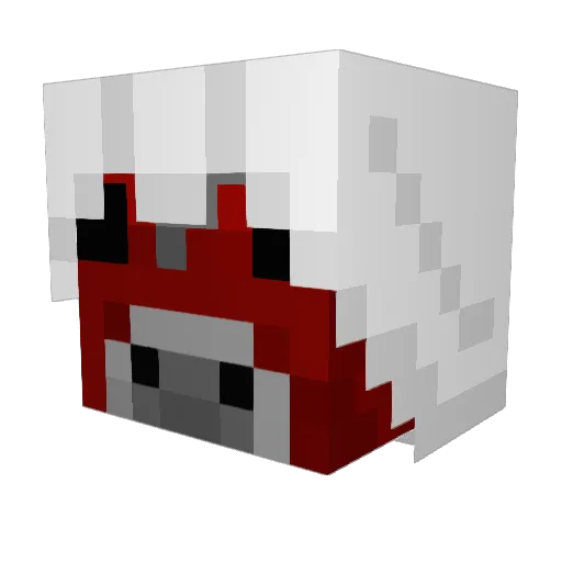 CrackedIce Minecraft avatar head, 3D render