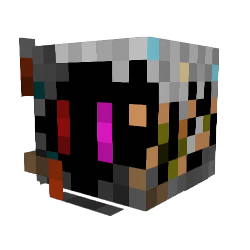 CrackedInfinity Minecraft avatar head, 3D render