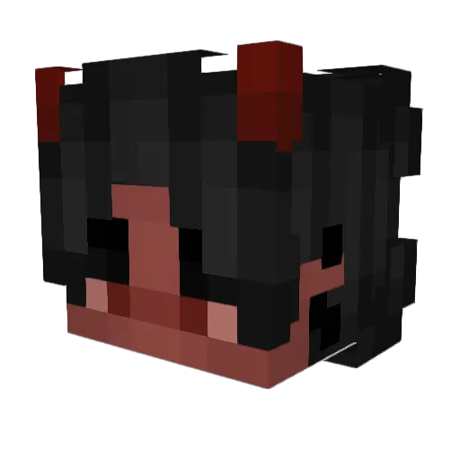 CrackedWolf Minecraft avatar head, 3D render