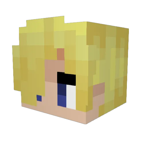 CrackerBarrul Minecraft avatar head, 3D render