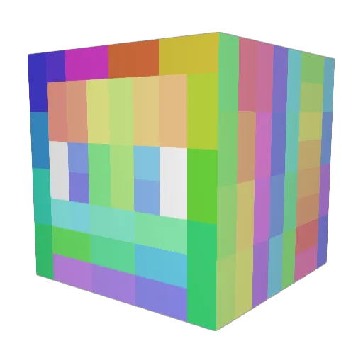 CrackerFlame Minecraft avatar head, 3D render