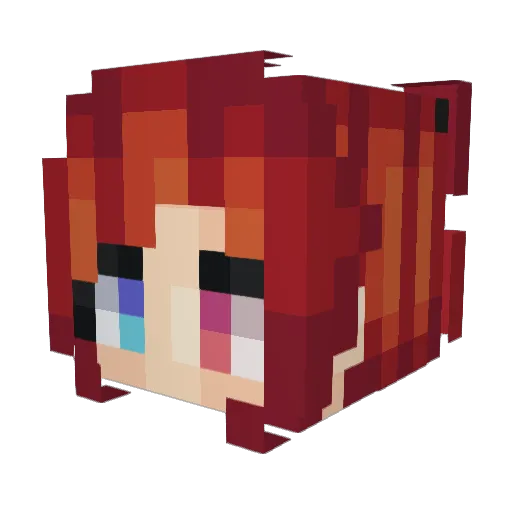 CrackerJacker1 Minecraft avatar head, 3D render