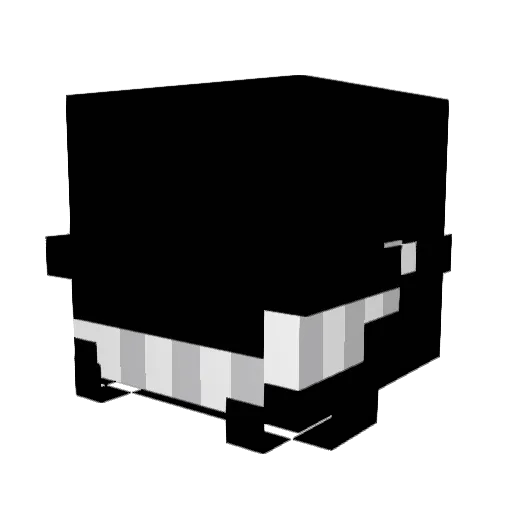 Crackero Minecraft avatar head, 3D render