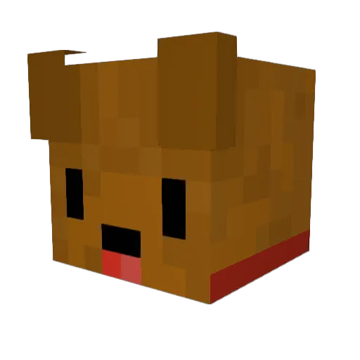 Crackerson Minecraft avatar head, 3D render