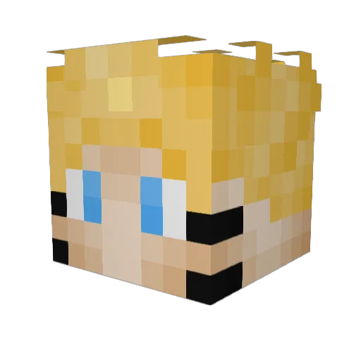 Crackheaddoofus Minecraft avatar head, 3D render