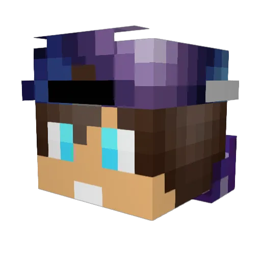 Crackin8 Minecraft avatar head, 3D render