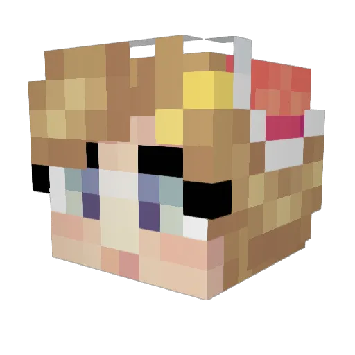 Crackle20 Minecraft avatar head, 3D render