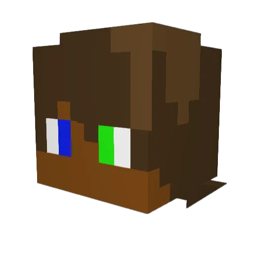 CrackleGames Minecraft avatar head, 3D render