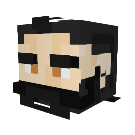 CracklePop_20 Minecraft avatar head, 3D render