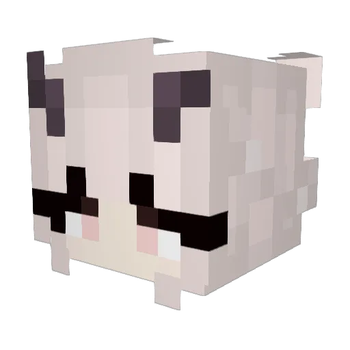 Crackokey Minecraft avatar head, 3D render