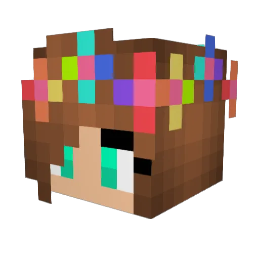 Crackurz Minecraft avatar head, 3D render